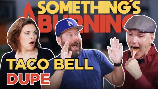 S1 E13 | Greg Fitzsimmons + Beth Stelling | Greg Fitzsimmons, Beth Stelling, and Taco Bell Cravings | Something’s Burning