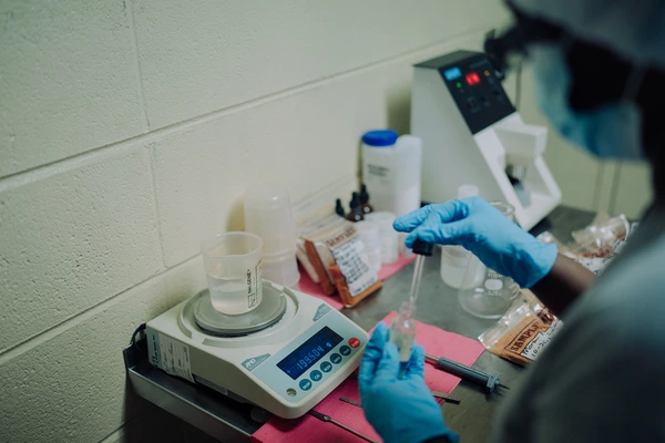 TEKPAK QC lab analyzer at the Marion, AL facility