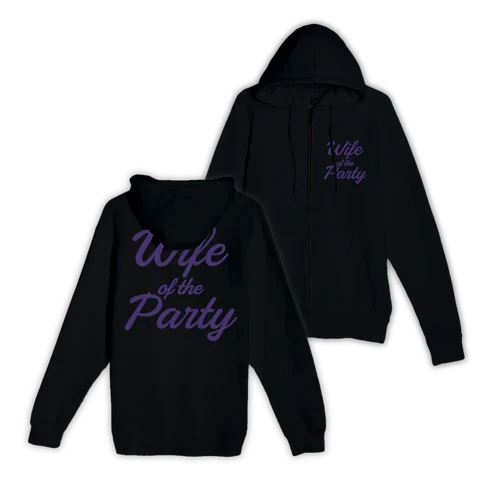 Wife of The Party Black Zip Hoodie