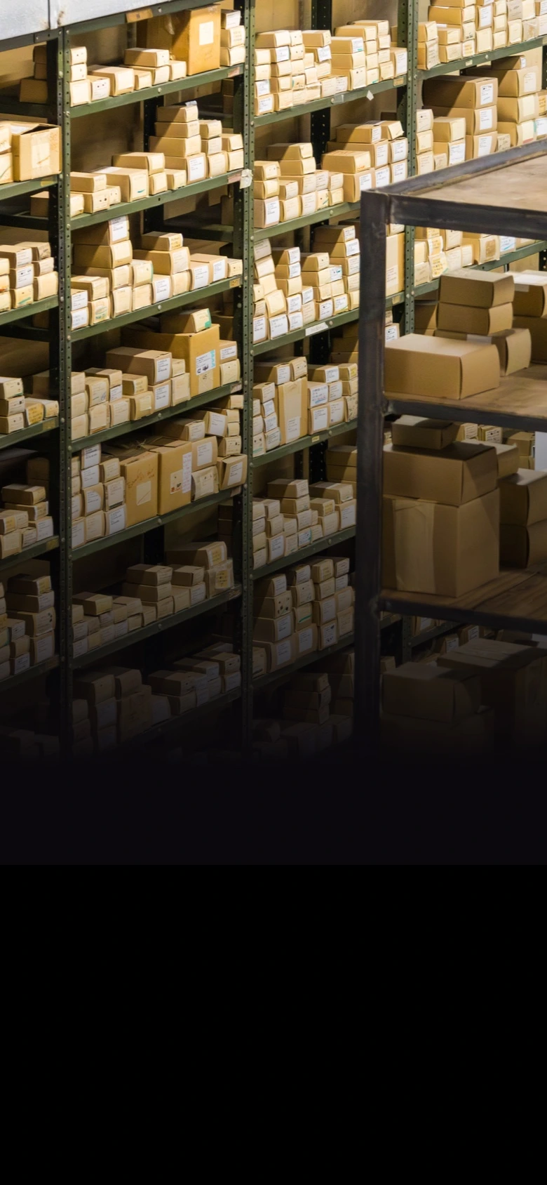 image of inventory on shelves