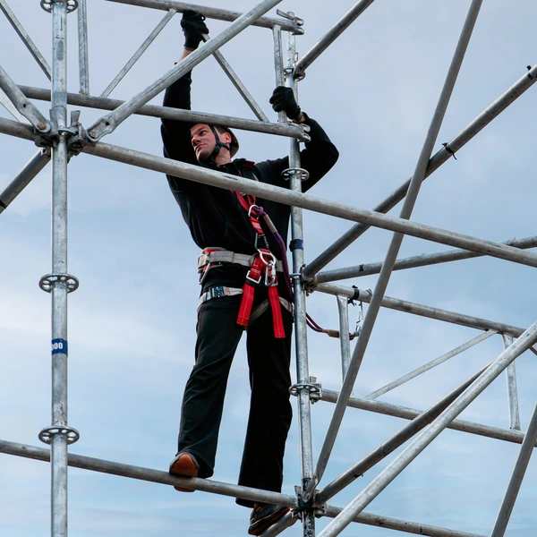 image of a man on scaffolding