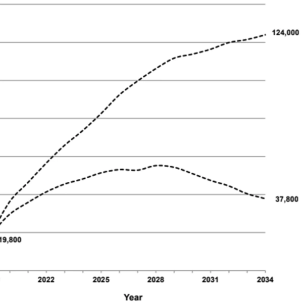 massive physician shortage in the coming decade, graph