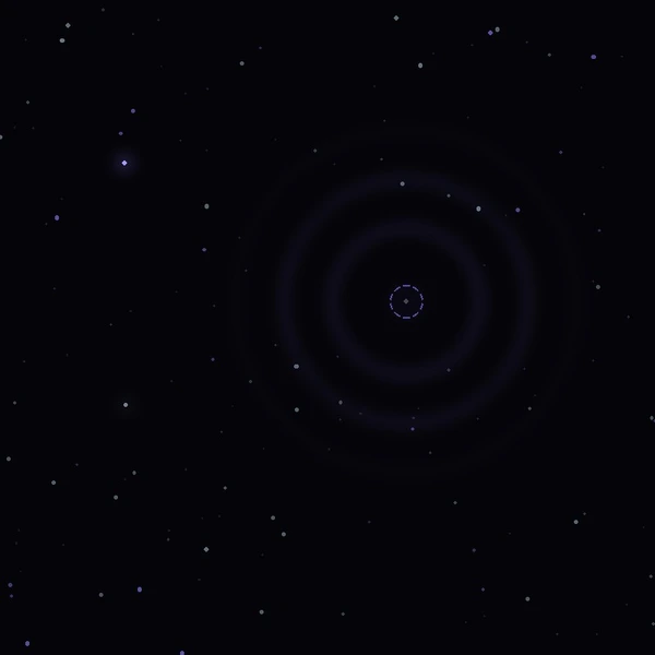 An empty socket among faint nodes &mdash; no avatar assigned yet