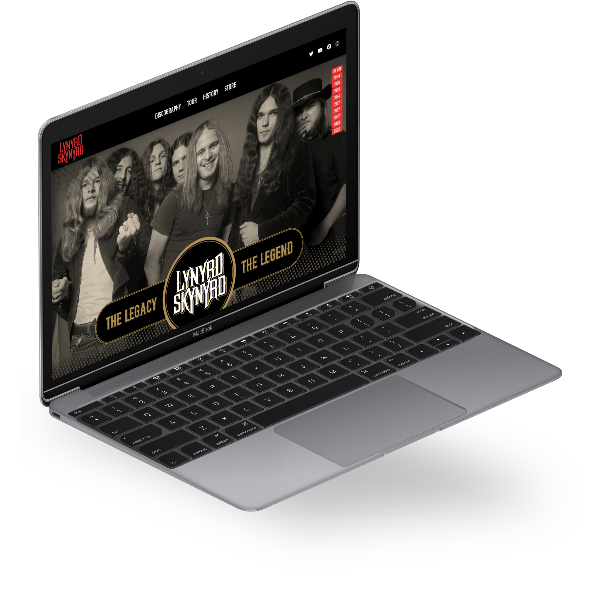 StoryCanvas site example on laptop device screen